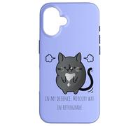 pour ma défense, Mercury était dans Retrograde Funny Cat Coque pour iPhone 16