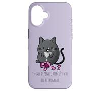 pour ma défense, Mercury était dans Retrograde Funny Cat Coque pour iPhone 16