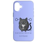 pour ma défense, Mercury était dans Retrograde Funny Cat Coque pour iPhone 16 Plus