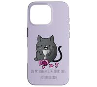 pour ma défense, Mercury était dans Retrograde Funny Cat Coque pour iPhone 16 Pro