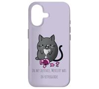 pour ma défense, Mercury était dans Retrograde Funny Cat Coque pour iPhone 17