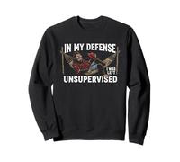 pour ma défense, on m'a laissé Un Bigfoot Sasquatch Amusant sans Surveillance Sweatshirt