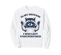 pour ma défense, on m'a laissé Un Raton Laveur sans Surveillance Vintage Funny Sweatshirt