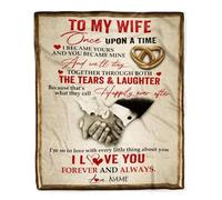 pour ma Femme de la Part de Mon Mari, Je t'aime, câlins, Lettre par Avion, Anniversaire de Femme, Saint-Valentin, Noël, Anniversaire de Mariage, Couverture Polaire personnalisée