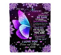 pour ma Grand-mère de la Part de Mes Petits-Enfants, de Mon Petit-Fils, Lettre par Avion, Je t'aime, Grand-mère, Anniversaire, fête des mères, Noël, Couverture Polaire personnalisée