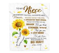 pour ma Grand-mère de la Part de Mes Petits-Enfants, Petite-Fille, Je Veux dire Que Je t'aime, Tournesol, Anniversaire de ma Grand-mère, fête des mères, Noël, Couverture Polaire personnalisée