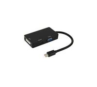 Pour mac book pro air, noir longueur du câble: 17cm mini displayport mâle vers hdmi + vga + dvi femelle adaptateur convertisseur câble