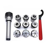 Pour machine de gravure CNC, fraiseuse, tour, porte-outil ER32, ensemble de 9 pièces, mandrin à pince à ressort, mandrin de fraisage MT MT2 MT3 MT4 ER32(MTA2 ER32 (9Pcs))
