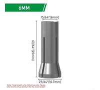 Pour machine de gravure M14 - Assemblage d'écrou de mandrin pour meuleuses droites - Routeurs électriques prenant en charge les tailles de tige de fraise de 3,17 à 6,35 mm (04009-6,35)