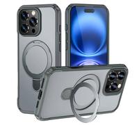 Pour Magsafe Charge Sans Fil Pli Support Magnétique Coque De Téléphone Pour Iphone 15 16 17 Pro Max 16e 14 13 12 11 Housse De Pare-Chocs Antidérapante.Gray.Étui Et Support