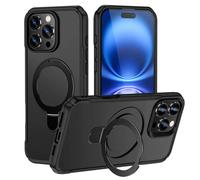 Pour Magsafe Charge Sans Fil Pli Support Magnétique Coque De Téléphone Pour Iphone 15 16 17 Pro Max 16e 14 13 12 11 Housse De Pare-Chocs Antidérapante.Black.Étui Et Support