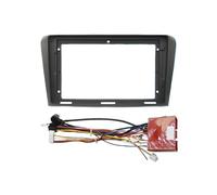 pour Mazda 3 pour AXELA 2004-2009 Façade D'autoradio 9 Pouces Android 2 DIN avec Panneau De Finition Système Stéréo Cache De Tableau De Bord POMPOMPUR(Frame Cable)