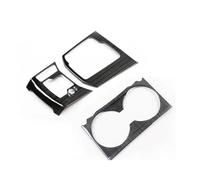 Pour Mazda CX-5 KF 2017 2018 2019 2020 2021 2022 2023 2024 Couverture Du Panneau Commande Central Et Du Levier Vitesses Cadre Pour Porte-gobelet YIJIAVSX(Black)