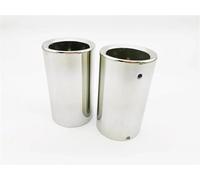 Pour Mazda Mx5 2015-2023 Pour Miata Silencieux Embout Tuyau D'échappement Pour Voiture Pointe En Acier Inoxydable Queue Décoration Tuyau D'échappement (Color : Argent)
