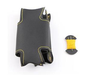 pour Mazda pour MX-5 pour MX5 pour Miata NB 1998-2005 Bricolage Couverture Volant Voiture Spéciale Cuir Artificiel Volant Protecteur(Black Yellow Thread)