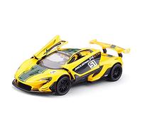 pour McLaren 600LT P1 1 32 Simulation Alliage Moulé sous Pression GTR Modèle Voiture Son Léger Enfants Jouet Véhicule Voiture Miniature De Collection(Yellow)