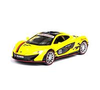 pour McLaren P1 GTR 1 32 Alliage Moulé sous Pression Modèle Voiture Miniature Retirer Véhicule Métal Enfants Jouets Noël Réplique de Véhicule(Yellow)