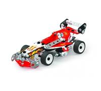 pour meccano Masters Enfant - Coffret vehicule de Course 225 Pieces - 10 modeles - Jeu Multi Construction - Set Jouet et Carte