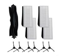 Pour Medion X20 SW+ MD 11415-X21 SW+ MD 11500 Pièces de Rechange Kit Brosse Principale Brosses Latérales Filtre Kit Aspirateur Accessoires Nylon Plastique 1 Set de 4 Filtres 6 Brosses Latérales