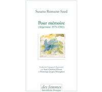 Pour mémoire Susana Romano Sued (Auteur)