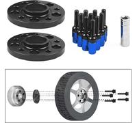 Pour Mercedes-Benz 15mm Voiture Modifiée Roue Hub Flasque Centre Roue Spacer avec M12x1.5 vis (bleu)