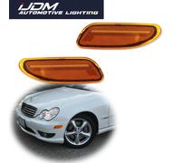 Pour Mercedes Benz C230 C240 C280 C320 C350 C32 AMG marqueur latéral de garde-boue avant coque de feu de stationnement sans ampoule accessoires de voiture Amber Lens