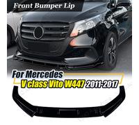 Pour Mercedes Benz classe V W447 Vito 2024 2025 voiture avant inférieur diffuseur becquet garde corps Kits pare-chocs séparateur lèvre garniture Gloss Black