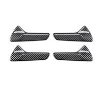 Pour Mercedes Classe A CLA W177 C118 2019-2024 Autocollant De Garniture De Poignée De Porte Intérieure BLNETU(Carbon fiber style)