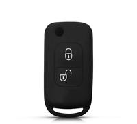 pour Mercedes pour Benz Classe A C E S ML320 ML430 300SL 500SEC 2 Boutons Pliable Étui De Protection pour Clé Porte-clés Coque Support en Silicone(Black)