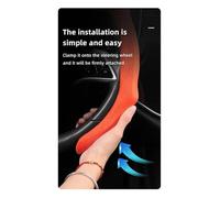 pour Mercedes pour Benz Phantom, Gls600, Classe V, Eqv, W204, W205 Housses de Volant en à Clipser, en Forme de D Couvre Volant Voiture(Blanc)