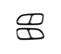 Pour Mercedes Pour Benz W117 CLA 2013 2014-2016 Voiture Queue Gorge Tuyau D'échappement Silencieux Pointe Capots Bordure 2 Pièces/ensembles Silencieux D'échappement (Color : Noir)