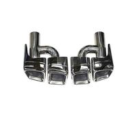 Pour Mercedes Pour Benz W212 E63 CLS63 W204 Busesystème D'échappement Quad Embout D'échappement Voiture Acierinoxydable Silencieux Tuyau D'échappement(Silvery AMG-H)
