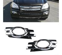 Pour Mercedes X164 Pare-chocs Avant Feux de Brouillard 2007-2009 Grille Argentée Insert de Lampe Garniture de Remplacement Style Grille d'Air Vent
