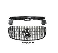 Pour Mercedes X167 GLS Classe GLS450 GLS500 GLS580 2024 Calandre Avant Grill Racing Grill Voiture Pare-chocs Supérieur Capot Grille Mesh calandre avant voiture(ARGENT)