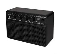 Pour Mini Ampli Guitare pour Instruments Électriques Acoustiques Noir | Pour une portabilité alimentée par piles, aucune prise nécessaire, son clair fort, compact 152 x 99 x 73 mm, finition noire
