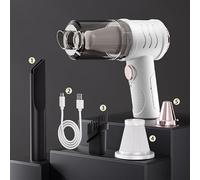 pour mini Aspirateur Portable USB Rechargeable Léger pour mini(White) | Compact 17x15x6.8cm, léger, rangement , , USB rechargeable 120min charge