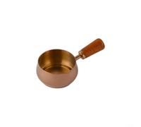 pour mini Casserole Acier Inoxydable Avec Bois(Gold 60ML)