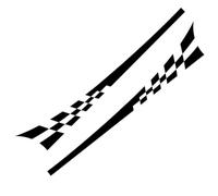 pour Mini Countryman 2024+ Sticker Bas Caisse Vinyle | Bandes latérales en vinyle durable, autocollants étanches motif damier bas de caisse, personnalisation auto sportive