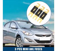 pour Mini Fusibles ANL 130A / Fusible Audio CD Interne pour Voiture Moto Bateau / Plastique Métal Durable / 3 Pièces Tons Or Noir