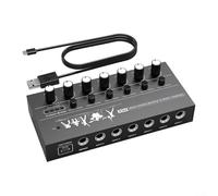 Pour mini mixeur audio pour microphone guitare basse avec support pour 6 ou 8 canaux d'entrée et connectivité XLR (6 canaux)