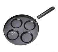 Pour mini poêle à frire 4 compartiments en aluminium recyclé pour mini | Cuisson rapide, 4 œufs en même temps, revêtement antiadhésif durable, idéal pour le petit-déjeuner, nettoyage facile