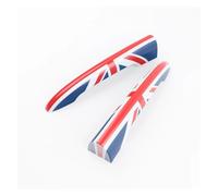 Pour MINI Pour JCW F54 R55 Pour Clubman 2 Pièces Union Jack Voiture Coffre Poignée Porte Arrière Autocollants Couverture Voiture Poignées de porte extérieure(G)