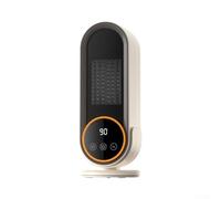 pour mini pour radiateur Céramique 1200W pour chauffage Soufflant pour instantané Faible Consommation Timer 90min Sécurité Enfant pour chambre 32,5cm(White US)