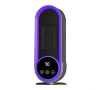pour mini pour radiateur Céramique 1200W pour chauffage Soufflant pour instantané Faible Consommation Timer 90min Sécurité Enfant pour chambre 32,5cm(Purple US)