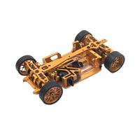 Pour Mini-Q 1/28 Cadre Métallique Modifié Télécommande RC Pour Voiture De Course Accessoires De Mise À Niveau ChâSsis Rc Rails Cadre(Yellow)