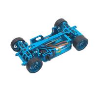 Pour Mini-Q 1/28 Cadre Métallique Modifié Télécommande RC Pour Voiture De Course Accessoires De Mise À Niveau ChâSsis Rc Rails Cadre(Blue)