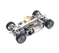 Pour Mini-Q 1/28 Cadre Métallique Modifié Télécommande RC Pour Voiture De Course Accessoires De Mise À Niveau ChâSsis Rc Rails Cadre(Silver)