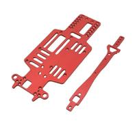 Pour Mini-Q 1/28 Plaque Inférieure Multi-empattement En Métal Deuxième Plancher Pour Voiture De Course RC Drift Accessoires De Mise À Niveau ChâSsis Rc Rails Cadre(Red)