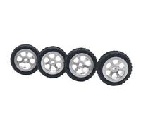 Pour MINI-Q Pour MINI-Z Pour MINI-D Pour WLtoys 284131 K969 K979 K989 K999 P929 P939 1/28 Métal Mise Niveau Volant De Course Revêtement Souple Télécommandée Composants(Silver)