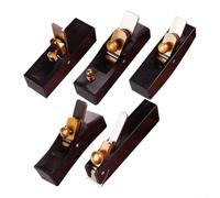 Pour mini rabot à main, pour le travail du bois - Compact 8 x 2 x 2,2 cm, bois d'ébène, corps avec lame en acier finement poli, résistant, rabot en bois dur, pour chanfreiner, lisser (bas)